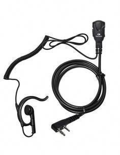 KOMUNICA Micro Auricular PWR-PRO-K Cable Rizado Para Kenwood