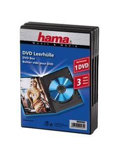 HAMA 49464 Pack de 3 Cajas de DVD de 1 Pieza