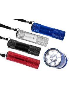Linterna De Metal Con 9 Led Surtido Colores
