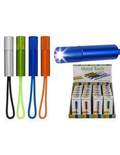 Mini Linterna Led de Metal Con Asa de Goma Surtido Colores 57/9494