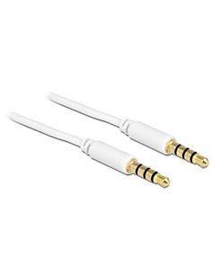 DELOCK Cable Jack 3.5mm M/M 4 Puntos 1Mtr Blanco 83440