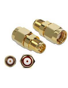DELOCK Adaptador RP-SMA/M A RP-SMA/H 10Ghz Dorado 89977