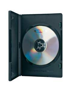 EDNET 64046 Pack de 10 Estuche CD, DVD Simple Negra Gruesa. (Sin CD)