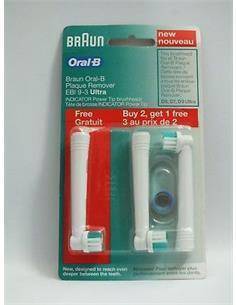 BRAUN ORAL-B Repuesto Cepillo Dientes EBI 9-3 Ultra - Pack de 3