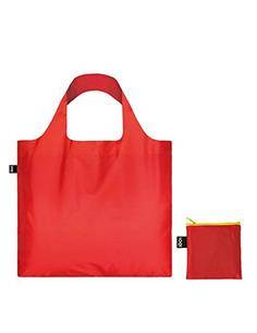LOQI PU.CA Bolsa Plegable Forma Puro Candy Rojo 50x42Cms/ Hasta 20Kg de Carga