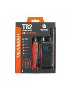 MOTOROLA Pack de Walkie T82 GO ADVENTURE 10Km PMR466, 16 Canales, Linterna, Resistente a Salpicadura