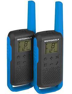 MOTOROLA Pareja Walkies T62 PMR446 8Km 16 Canales Negro/Azul