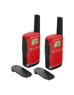 MOTOROLA Pareja Walkies T42 PMR446 4Km 16 Canales Rojo
