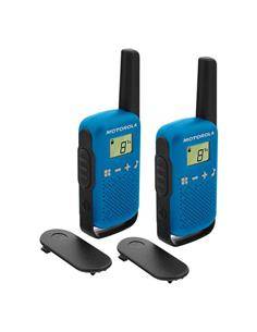 MOTOROLA Pareja Walkies T42 PMR446 4Km 16 Canales Azul