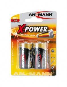 ANSMANN Pack de 2 Pilas Alkalinas LR14 C 1.5V BABY X-POWER