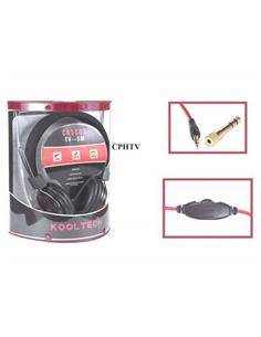 KOOLTECH Auricular Estereo de Casco CPHTV Para TV Cable 5Mtrs Negro