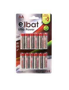 ELBAT  Pack 12 Pilas  ultra power Alcalina AA hg-cd-pb 0.00%