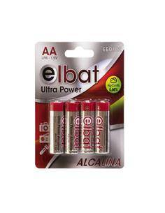 ELBAT Pack 4 Pilas Alcalina AA LR6 hg-cd-pb 0.00% ULTRA POWER