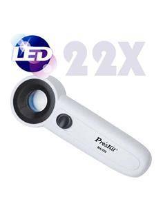 PROSKIT Lupa De Mano X22 Aumentos Luz 2 Leds Especial Joyerias