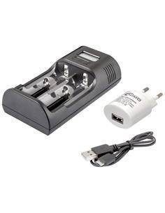 PURENERGY Cargador de Pilas Li-Ion/Ni-Mh 2/c Cilindor CAR234 18650 similares
