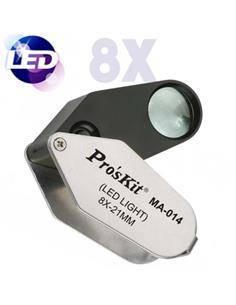 PROS KIT Lupa Bolsillo MA-014 8X/Led HRV1014