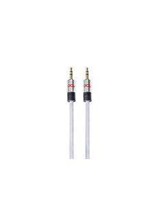 DCU Cable Audio Estereo Jack 3.5mm M/M 3mtr Blanco serie aluminio reforzado