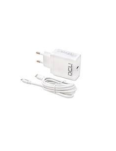 DCU Cargador Red Tipo C 5V/3A + Cable Tipo C M/M 1,8Mtr Blanco