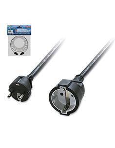 EDC 06-2385 Cable Extensor Corriente Schuko Negra 3Mtrs
