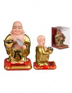 Figura Solar De Plastico Diseño Buddha