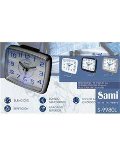 SAMI S-9980L Reloj Despertador Analogico Silencioso