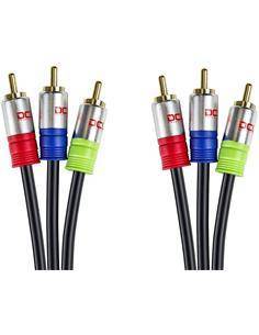 DCU Cable Audio Video 3 RCA M/M (Rgb)1Mtr  302210