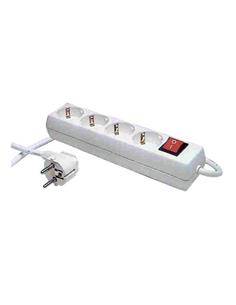 CROMAD Regleta 4 Tomas con Interruptor CR0496