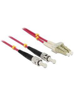 DELOCK 84685 Cable Fibra Optica LC a ST Multimodo OM4 1Mtr