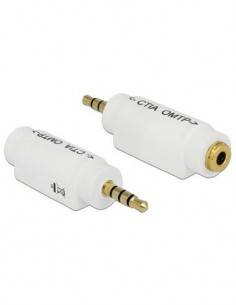 DELOCK Adaptador Jack 3.5mm/M 4 Pin Estereo A Jack 3.5mm/H 4 Pin 65590