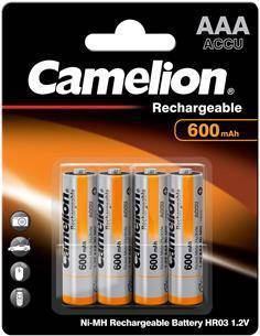 CAMELION Pack 4 Pilas AAA Recargable 600Mah BAT440