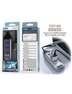 MTK Adaptador Tipo-C/M A Hdmi/H 4K + Hub 3xUsb 3.0 TG7192
