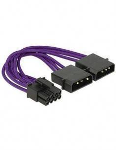 DELOCK 83705 Cable 2x Molex/M 4 Pines a 1x PCIe/M 8 Pines