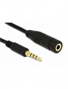DELOCK Cable Extensor Jack 3.5MM 4 Puntos M/H 2Mtrs 84667