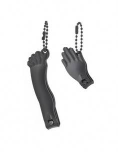 KIKKERLAND Set Cortauñas Diseño Manos Y Pies Negro MN11BK
