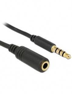 DELOCK Cable Extensor Jack 3.5MM 4 Puntos M/H 0.50Mtrs 84716