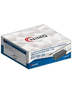 NIMO Alimentador Dual Electronico Estabilizado 5V-12VCC 2 Amp ALM035