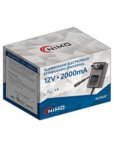 NIMO Alimentador Multiclavijas 220V Para 12V 2000mA ALM037