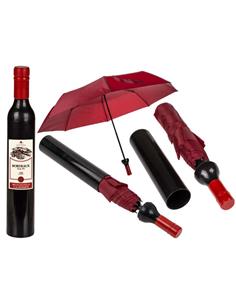 Paraguas Plegable En Diseño Botella Vino Bordeaux 90Cm