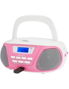 AIWA Radio CD Portatil Bluetooth BOOMBOX BBTU-300PK Rosa Usb,Mp3,Aux In