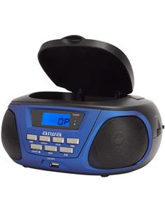 AIWA Radio CD Portatil Bluetooth BOOMBOX BBTU-300BL Azul Usb,Mp3,Aux In