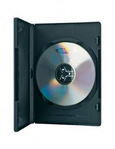 EDNET 64046 Pack de 10 Estuche CD, DVD Simple Negra Gruesa. (Sin CD)