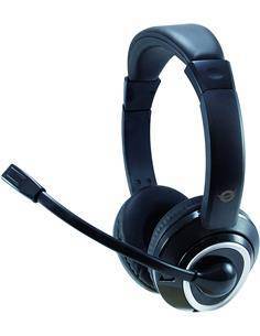 CONCEPTRONIC Micro Auricular de Casco Con Cable POLONA Para PC VOIP,Usb Negro POLONA01B