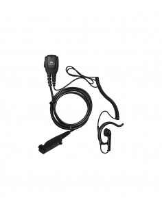 KOMUNICA Micro Auricular PWR-23-STP-9000 Con Cable Rizado Negro Para SEPURA