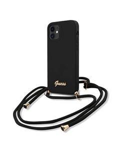GUESS Funda Silicona Con Colgante Negro Iphone 12 Mini GUHCP12SLSCLMGBK