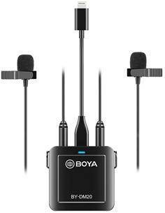 BOYA Kit De Microfono De Grabacion Dual Con Lightning Apple, Tipo C