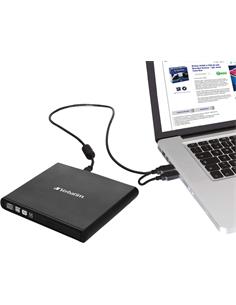 VERBATIM Grabadora Externa CD/DVD Usb 2.0 Negra 53504