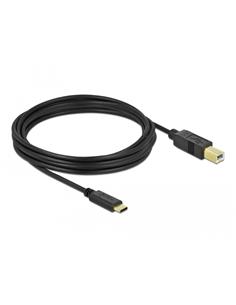DELOCK Cable Impresora Tipo C a Usb B 2.0 4Mtrs Negro 83667