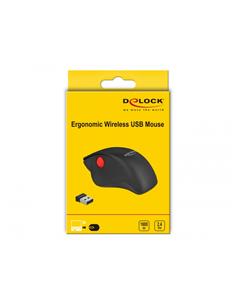 DELOCK Raton Inalambrico Ergonomico Usb Negro 12598