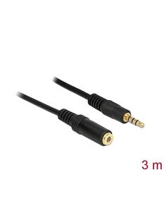 DELOCK Cable Extensor Jack 3.5MM 4 Puntos M/H 3 Mtrs Para Iphone 84668
