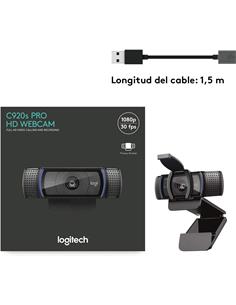 LOGITECH Webcam C920s Pro Full HD, Autoenfoque,Privacidad